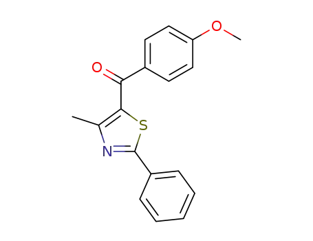 Molecular Structure of 69973-68-8 (Methanone, (4-methoxyphenyl)(4-methyl-2-phenyl-5-thiazolyl)-)