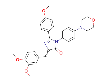 Molecular Structure of 86818-93-1 ((5Z)-5-[(3,4-dimethoxyphenyl)methylidene]-2-(4-methoxyphenyl)-3-(4-morpholin-4-ylphenyl)-3,5-dihydro-4H-imidazol-4-one)
