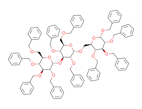 benzyl O-(2,3,4,6-tetra-O-benzyl-α-D-glucopyranosyl)-(1<*>3)-O-(2,4,6-tri-O-benzyl-α-D-glucopyranosyl)-(1<*>6)-2,3,4-tri-O-benzyl-α-D-glucopyranoside