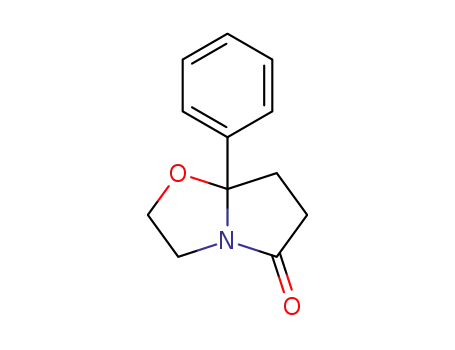 Molecular Structure of 7088-08-6 (2,3,7,7a-Tetrahydro-7a-phenylpyrrolo[2,1-b]oxazol-5(6H)-one)
