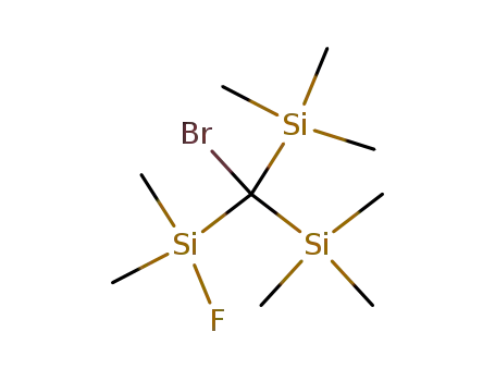 Molecular Structure of 78907-38-7 (Silane, [bromo(fluorodimethylsilyl)methylene]bis[trimethyl-)
