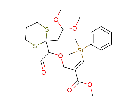 (E)-methyl 2-<<2''-(2''',2'''-dimethoxyethyl)-1'',3''-dithian-2''-yl>(formyl)ethoxymethyl>-3-dimethyl(phenyl)silylprop-2-enoate