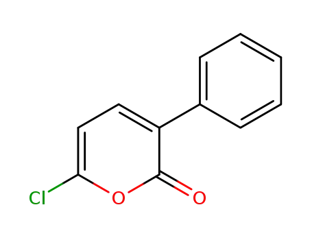 Molecular Structure of 102397-17-1 (3-phenyl-6-chloro-2-pyranone)