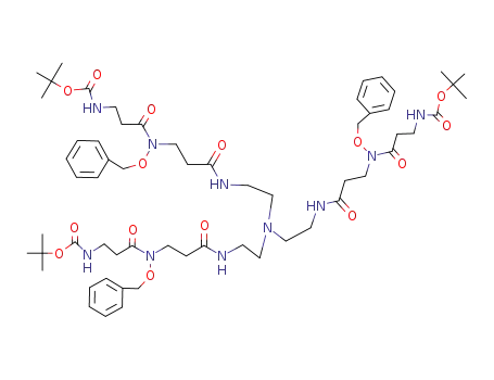 tris-(2-<3-<N-benzyloxy-3-(t-butoxycarbonylamino)propanamido>-propanamido>ethyl)amine