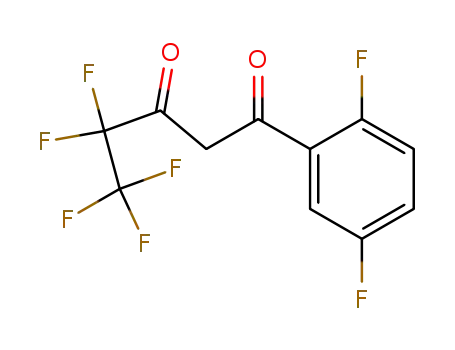 Molecular Structure of 64287-16-7 (1,3-Pentanedione, 1-(2,5-difluorophenyl)-4,4,5,5,5-pentafluoro-)