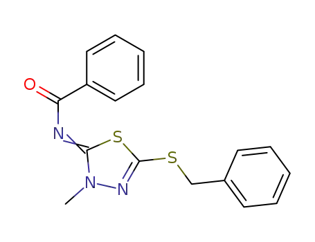 <i>N</i>-(5-benzylsulfanyl-3-methyl-3<i>H</i>-[1,3,4]thiadiazol-2-ylidene)-benzamide