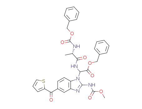 ((S)-2-Benzyloxycarbonylamino-propionylamino)-[2-methoxycarbonylamino-5-(thiophene-2-carbonyl)-benzoimidazol-1-yl]-acetic acid benzyl ester