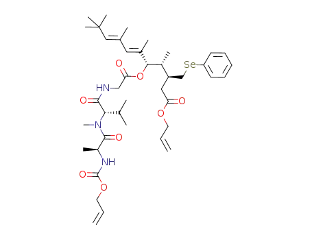 (6E,8E)-(3S,4R,5S)-5-(2-{(S)-2-[((S)-2-Allyloxycarbonylamino-propionyl)-methyl-amino]-3-methyl-butyrylamino}-acetoxy)-4,6,8,10,10-pentamethyl-3-phenylselanylmethyl-undeca-6,8-dienoic acid allyl ester