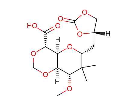 (4S,4aS,6R,8S,8aR)-8-Methoxy-7,7-dimethyl-6-((S)-2-oxo-[1,3]dioxolan-4-ylmethyl)-hexahydro-pyrano[3,2-d][1,3]dioxine-4-carboxylic acid