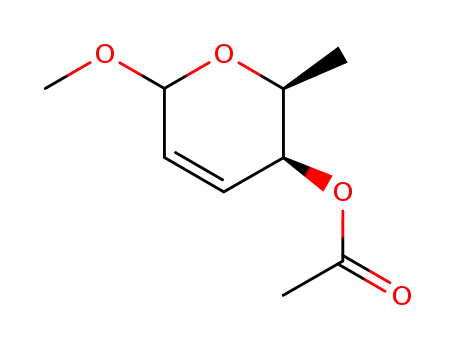Molecular Structure of 321905-70-8 (methyl 4-O-acetyl-2,3,6-trideoxy-α,β-L-threo-hex-2-enopyranoside)