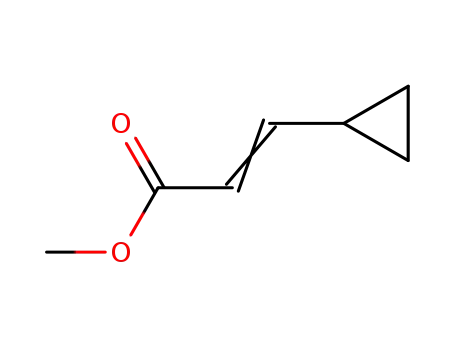 Molecular Structure of 98272-33-4 (2-Propenoic acid, 3-cyclopropyl-, methyl ester)