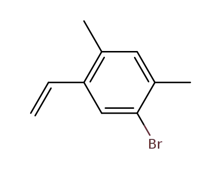 Molecular Structure of 89946-27-0 (Benzene, 1-bromo-5-ethenyl-2,4-dimethyl-)