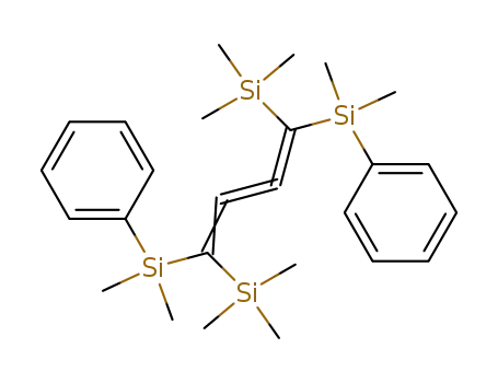 Molecular Structure of 113125-10-3 (Silane,
[1,4-bis(dimethylphenylsilyl)-1,2,3-butatriene-1,4-diyl]bis[trimethyl-, (E)-)