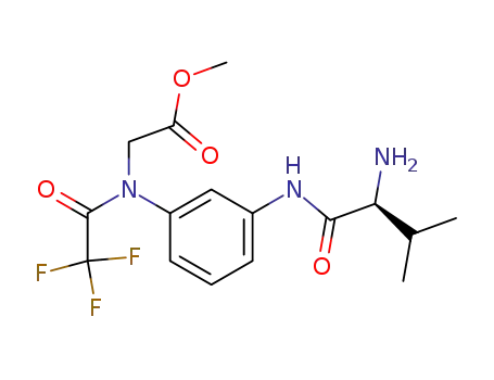 Molecular Structure of 331843-22-2 (m-(Val-NH)-N-trifluoroacetyl-N-phenylglycine methyl ester)