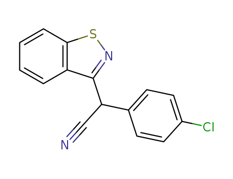 Molecular Structure of 87792-16-3 (2-(4-clorofenil)-2-(1,2-benzisotiazol-3-il)acetonitrile)