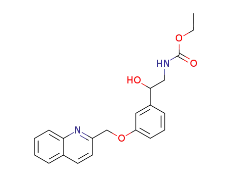 Molecular Structure of 110193-32-3 ({2-Hydroxy-2-[3-(quinolin-2-ylmethoxy)-phenyl]-ethyl}-carbamic acid ethyl ester)