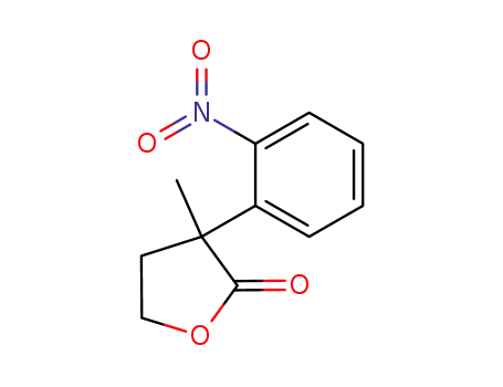 Molecular Structure of 88426-92-0 (2(3H)-Furanone, dihydro-3-methyl-3-(2-nitrophenyl)-)