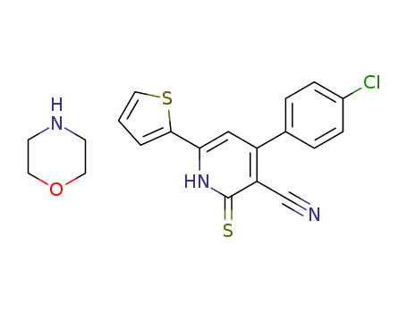 4-(4-Chloro-phenyl)-6-thiophen-2-yl-2-thioxo-1,2-dihydro-pyridine-3-carbonitrile; compound with morpholine