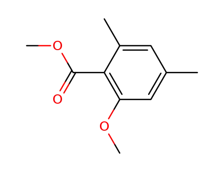 Molecular Structure of 110382-80-4 (Benzoic acid, 2-methoxy-4,6-dimethyl-, methyl ester)