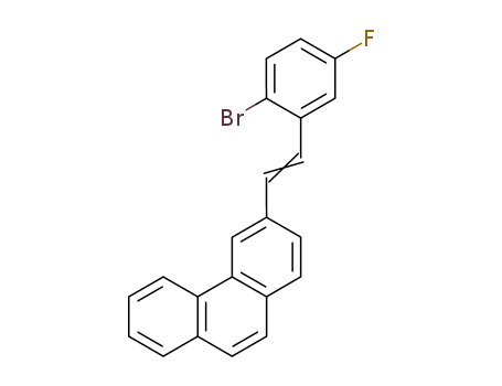 Molecular Structure of 97814-71-6 (Phenanthrene, 3-[2-(2-bromo-5-fluorophenyl)ethenyl]-, (Z)-)