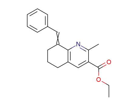 Molecular Structure of 101681-58-7 (3-Quinolinecarboxylic acid,
5,6,7,8-tetrahydro-2-methyl-8-(phenylmethylene)-, ethyl ester)