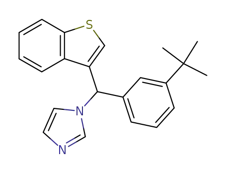 Molecular Structure of 121801-98-7 (1-[Benzo[b]thiophen-3-yl-(3-tert-butyl-phenyl)-methyl]-1H-imidazole)