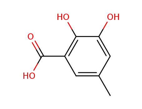 Molecular Structure of 6049-93-0 (2,3-Dihydroxy-5-methyl-benzoic acid)