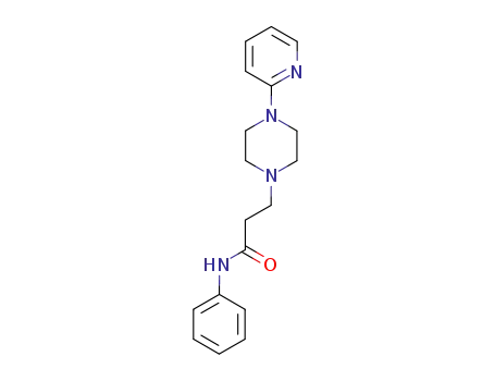 Molecular Structure of 86523-85-5 (1-Piperazinepropanamide, N-phenyl-4-(2-pyridinyl)-)