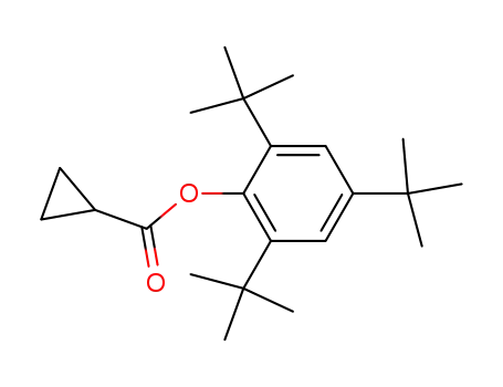 Molecular Structure of 113719-02-1 (Cyclopropanecarboxylic acid, 2,4,6-tris(1,1-dimethylethyl)phenyl ester)