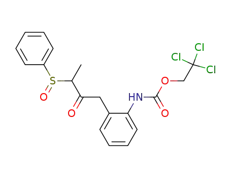 N-<2-<2-Oxo-3-(phenylsulfinyl)butyl>phenyl>carbamidsaeure-(2,2,2-trichlorethyl)ester