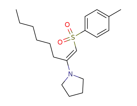 (E)-2-(1-pyrrolidinyl)-1-tosyl-1-octene