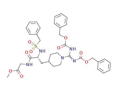 [(R)-3-(1-{Benzyloxycarbonylamino-[(Z)-benzyloxycarbonylimino]-methyl}-piperidin-4-yl)-2-phenylmethanesulfonylamino-propionylamino]-acetic acid methyl ester