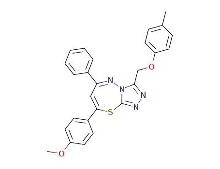 8-(4-Methoxy-phenyl)-6-phenyl-3-p-tolyloxymethyl-[1,2,4]triazolo[3,4-b][1,3,4]thiadiazepine