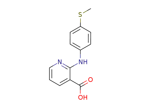 Molecular Structure of 115891-08-2 (2-(4-Methylsulfanyl-phenylamino)-nicotinic acid)
