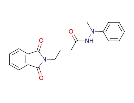 Molecular Structure of 55874-98-1 (4-(1,3-Dioxo-1,3-dihydro-isoindol-2-yl)-butyric acid N'-methyl-N'-phenyl-hydrazide)