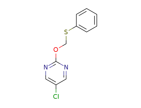 Molecular Structure of 144708-15-6 (Pyrimidine, 5-chloro-2-[(phenylthio)methoxy]-)
