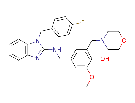 4-{[1-(4-Fluoro-benzyl)-1H-benzoimidazol-2-ylamino]-methyl}-2-methoxy-6-morpholin-4-ylmethyl-phenol