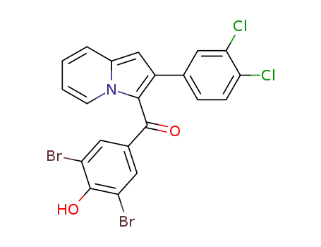 (3,5-Dibromo-4-hydroxy-phenyl)-[2-(3,4-dichloro-phenyl)-indolizin-3-yl]-methanone