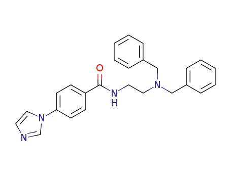 Molecular Structure of 120690-04-2 (4-(1H-imidazol-1-yl)-N-<2-<bis(phenylmethyl)amino>ethyl>benzamide)