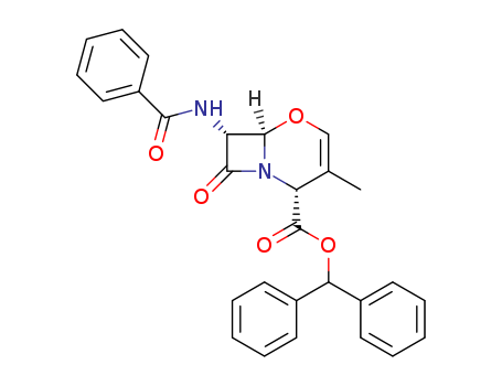 [2R-(2alpha,6alpha,7alpha)]-7-(Benzoylamino)-3-methyl-8-oxo-5-oxa-1-azabicyclo[4.2.0]oct-3-ene-2-carboxylic acid diphenylmethyl ester
