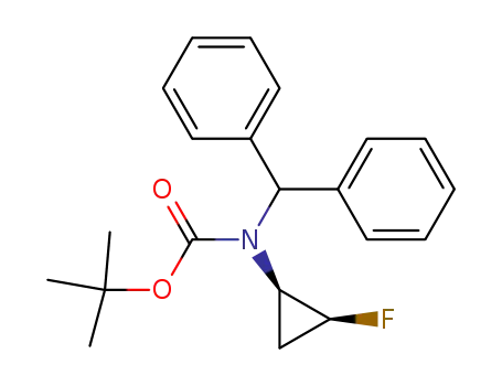 t-butyl N-diphenylmethyl-N-<(1R*,2S*)-2-fluorocyclopropyl>carbamate