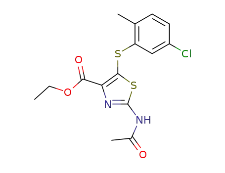 ethyl 2-acetylamino-5-<(2-methyl-5-chlorophenyl)thio>thiazole-4-carboxylate