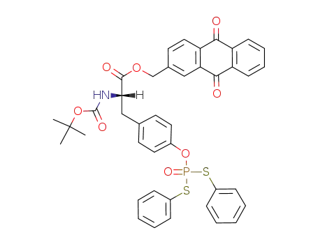 (S)-3-[4-(Bis-phenylsulfanyl-phosphoryloxy)-phenyl]-2-tert-butoxycarbonylamino-propionic acid 9,10-dioxo-9,10-dihydro-anthracen-2-ylmethyl ester