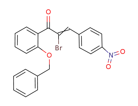 Molecular Structure of 92831-02-2 (2-Propen-1-one,
2-bromo-3-(4-nitrophenyl)-1-[2-(phenylmethoxy)phenyl]-, (E)-)