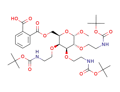 Phthalic acid mono-[(2R,3S,4S,5R,6S)-3,4,5-tris-(2-tert-butoxycarbonylamino-ethoxy)-6-methoxy-tetrahydro-pyran-2-ylmethyl] ester