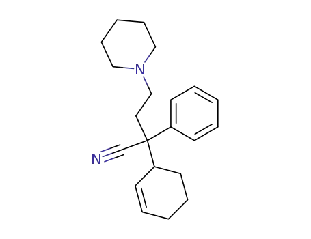 Molecular Structure of 110529-75-4 (2-cyclohex-2-enyl-2-phenyl-4-piperidino-butyronitrile)