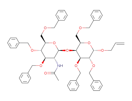 allyl 4-O-(2-acetamido-3,4,6-tri-O-benzyl-2-deoxy-β-D-glucopyranoyl)-2,3,6-tri-O-benzyl-α-D-galactopyranoside