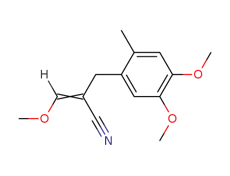 Molecular Structure of 63940-81-8 ((Z)-2-(4,5-Dimethoxy-2-methyl-benzyl)-3-methoxy-acrylonitrile)