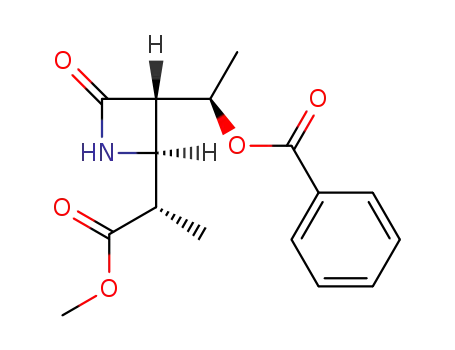 Benzoic acid (R)-1-[(2S,3S)-2-((S)-1-methoxycarbonyl-ethyl)-4-oxo-azetidin-3-yl]-ethyl ester