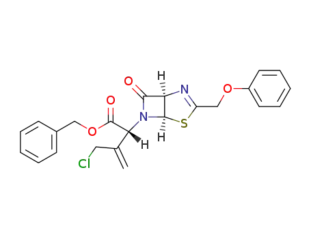 (<i>R</i>)-3-chloromethyl-2-((1<i>R</i>)-7-oxo-3-phenoxymethyl-(1<i>r</i><i>H</i>,5<i>c</i><i>H</i>)-4-thia-2,6-diaza-bicyclo[3.2.0]hept-2-en-6-yl)-but-3-enoic acid benzyl ester
